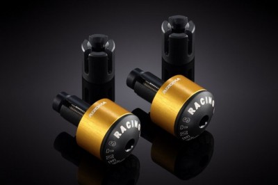 Válcové koncovky/závaží řídítek RIZOMA MA506G 13–18mm dvoubarevné zlaté (sada 2ks)